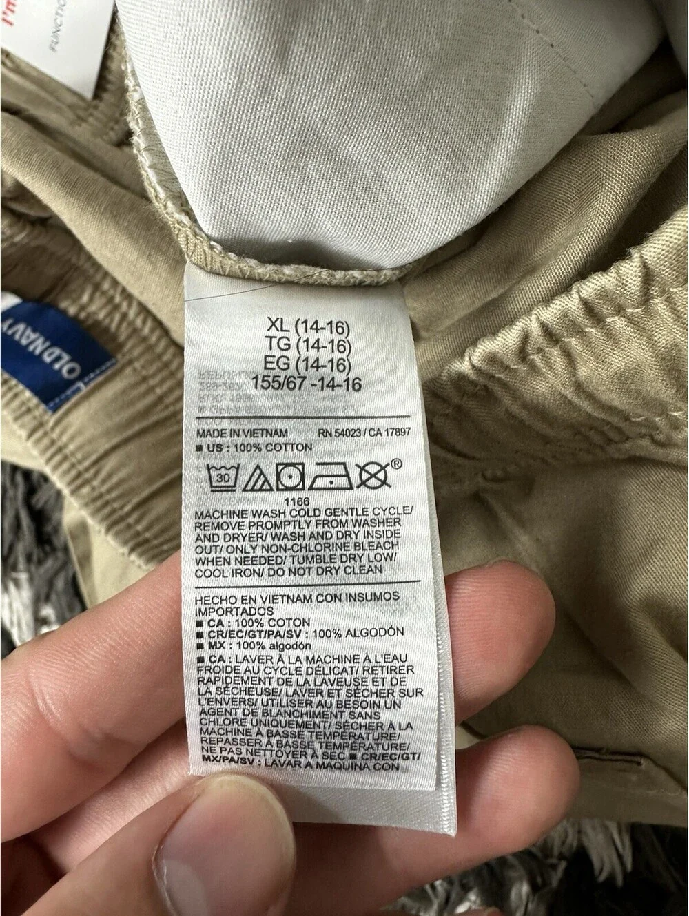 NWT Old Navy Boys XL (14-16) Dock Shorts Khaki Chino Elastic Waist